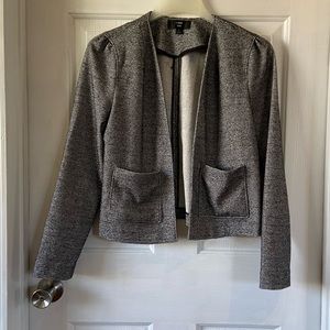 J. Crew 365 Cropped Jacket Open Black Marled Size Small